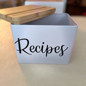 Metal recipe box